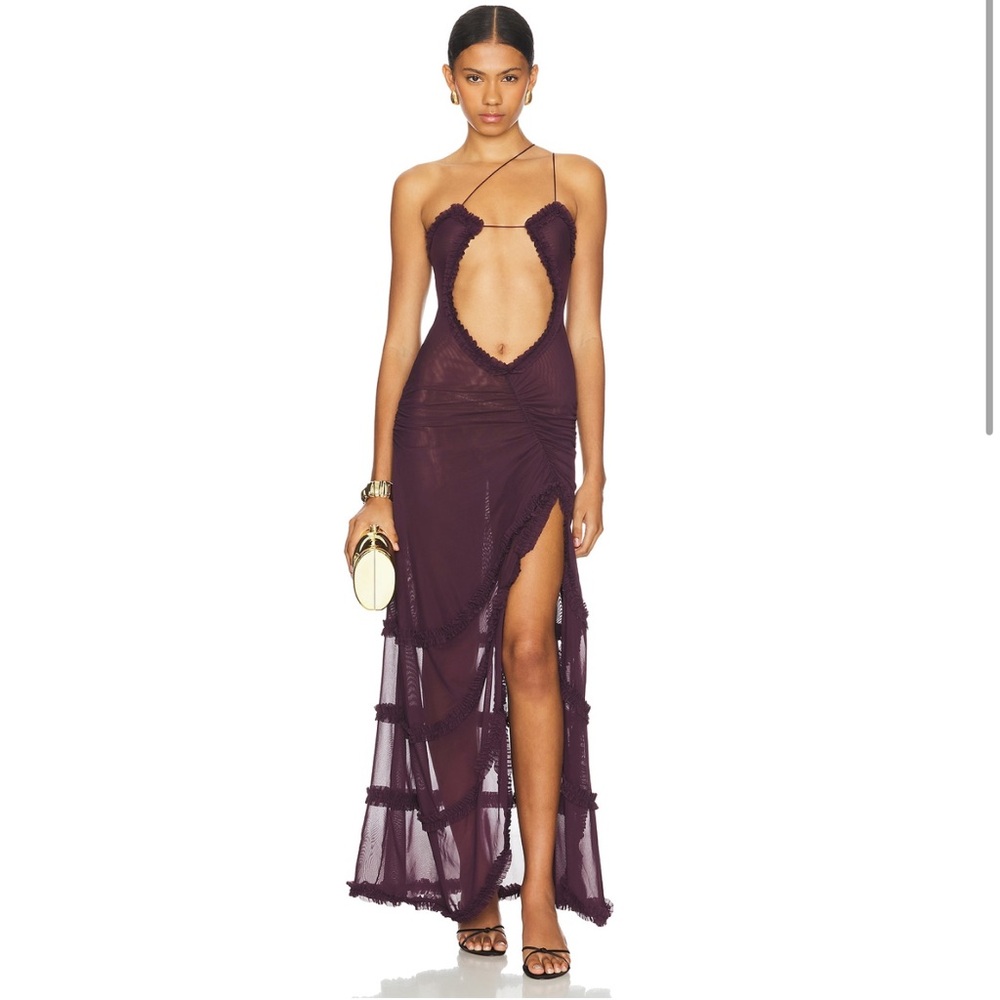 NWT Jaded London Ruffled Purple Dress